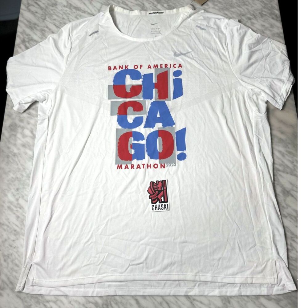 Nike Chicago Marathon 2023 Rise 365 Running Shirt jersey FD2689-100 BOA Men XL